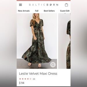 Baltic Born velvet maxi dress - XL